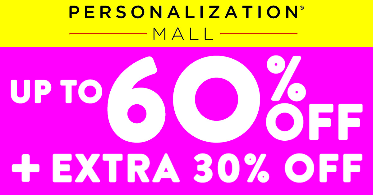 Personalization Mall 60% Off + Extra 30% Off Coupon