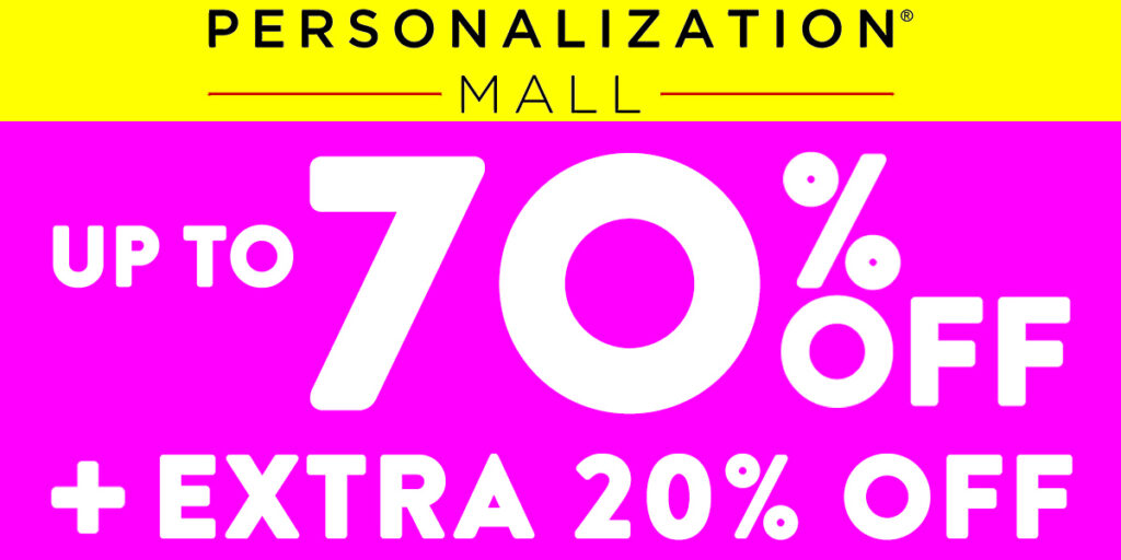 Personalization Mall 70% Off + Extra 20% Off Coupon